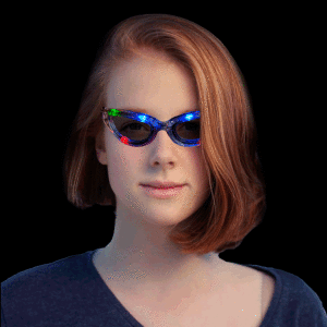 LED Flashing Eyeglasses - Clear LED Flashing Eyeglasses - Clear