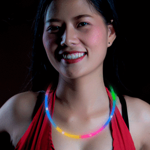 22 Inch Rainbow Flashing LED Necklace